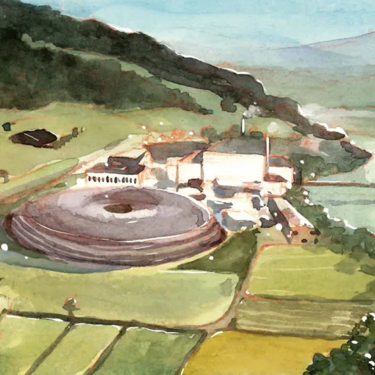 Peinture de l'ESDI dans le parc Innovaare
