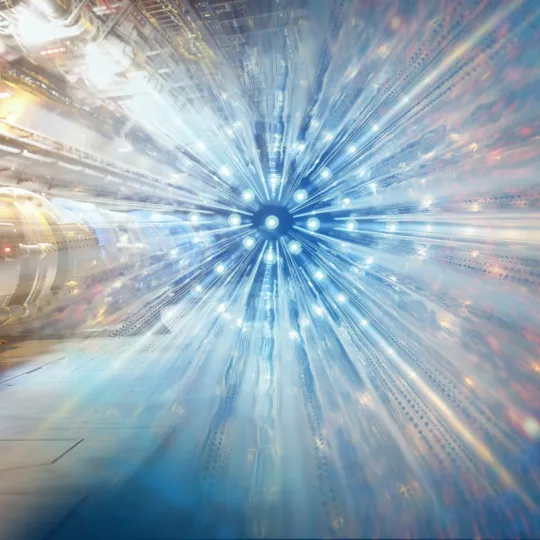 Das Abbild einer Teilchenkollision.