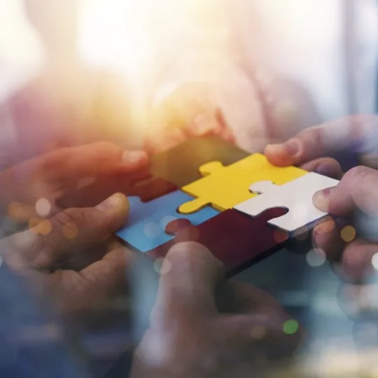 Des mains tenant un puzzle